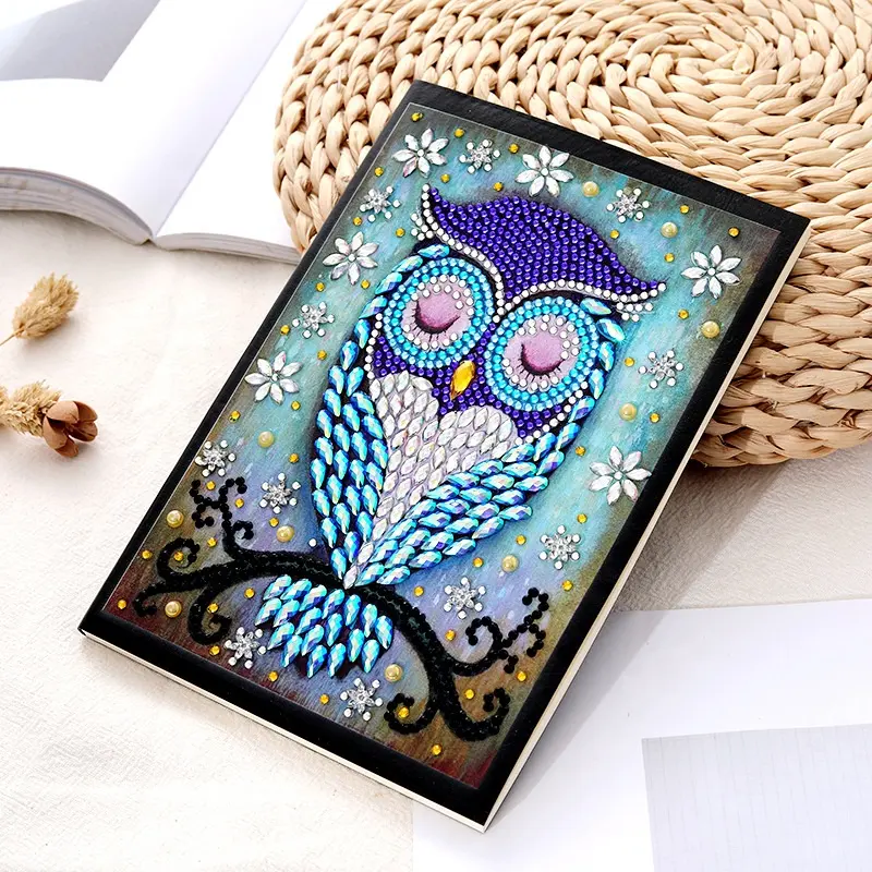 Hot-Selling DIY diamonds notebook leather journal notepad uptodate buy 5d diy special shaped diamond painting notebook