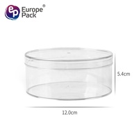 Boîtes d'emballage alimentaire en plastique dur Cracker Dessert Chocolat Bonbons Transparent Dessert Rond Conteneur