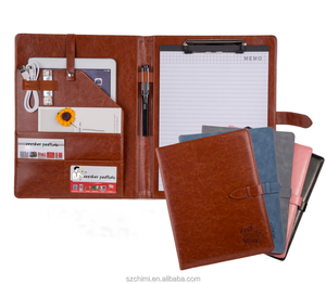 Portafolio de Cuero, Carpeta, Portapapeles, Organizador de Documentos con Tarjetero, 2 Blocs de Notas, Material de Oficina A4 - Product Image 1