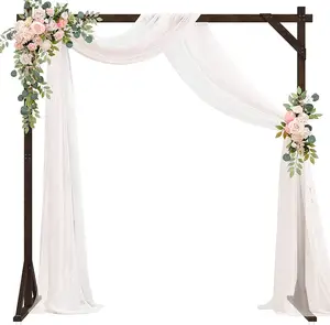 Supporto per fondale ad arco per matrimonio in legno con arco quadrato personalizzato per decorazioni per matrimoni decorazioni da giardino rustiche per interni ed esterni