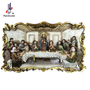 הסעודה האחרונה פסל שרף המולד המולד המולד hengsheng HS217520-8 עבור עיצוב חג המולד קיר אחסון שולחן מתנה - Product Image 4