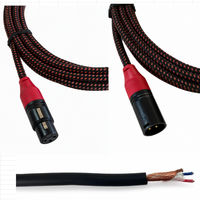 Câble de microphone XLR mâle-femelle OEM CH-R033 en tweed avec blindage spiralé, gaine en PVC et conducteur en cuivre sans oxygène