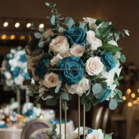Décoration de mariage indien, centre de table floral, décoration d'allée, petite boule de fleurs artificielles bleu royal