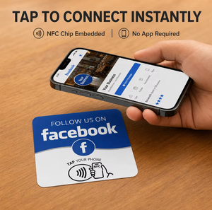 สติกเกอร์ NFC กันน้ำสำหรับรีวิวเฟสบุ๊ก ป้ายรีวิวโซเชียลมีเดียแบบตั้งโต๊ะ ปรับแต่งได้ ตั้งโปรแกรมได้ แตะเพื่อรีวิวสำหรับร้านอาหาร - Product Image 6