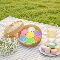 Ensemble de jouets à presser en forme de mini-raviolis et de petits pains vapeur, souples, en cristal, anti-stress, sensoriels, jouets à presser pour fêtes
