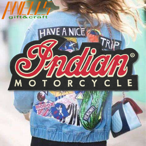 โลโก้ที่กำหนดเองข้อความรถจักรยานยนต์ Biker เย็บปักถักร้อยแพทช์ขนาดโลโก้ใดๆตกแต่งแพทช์เหล็กบนเย็บบนตะขอและห่วงยึด - Product Image 2