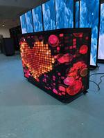 Station de DJ portable avec façade, support de bureau, écran LED vidéo et écran d'affichage pour cabine de DJ