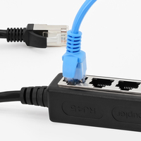 Adaptateur Réseau LAN RJ45 Haute Vitesse FTP SFTP CAT5 CAT5E CAT6 1 Mâle vers 4 Femelles, Répartiteur Ethernet RJ45
