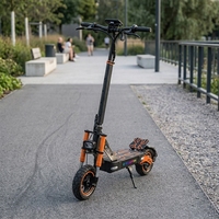Trottinette électrique pliable 10 pouces tout-terrain avec suspension avant inversée, longue autonomie, pour adulte