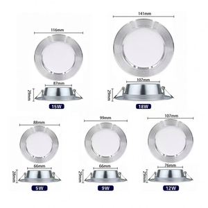 ดาวน์ไลท์ 5W 9W 12W 15W 18W โคมไฟเพดาน LED ทรงกลมแบบฝัง AC 220V 230V 240V แสงในร่ม แสงวอร์มไวท์ แสงคูลไวท์ - Product Image 4