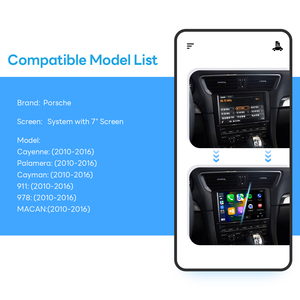 Interface vidéo multimédia intelligente avec CarPlay sans fil et Android Auto pour les modèles Porsche PCM 3.1 à écran <span class=keywords><strong>7</strong></span> pouces - Product Image 4