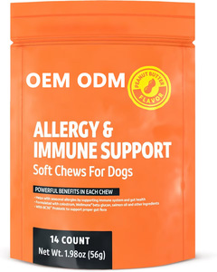 每日宠物补充剂过敏和免疫软咀嚼鲑鱼油初乳益生菌消化过敏免疫补充剂狗 - Product Image 6