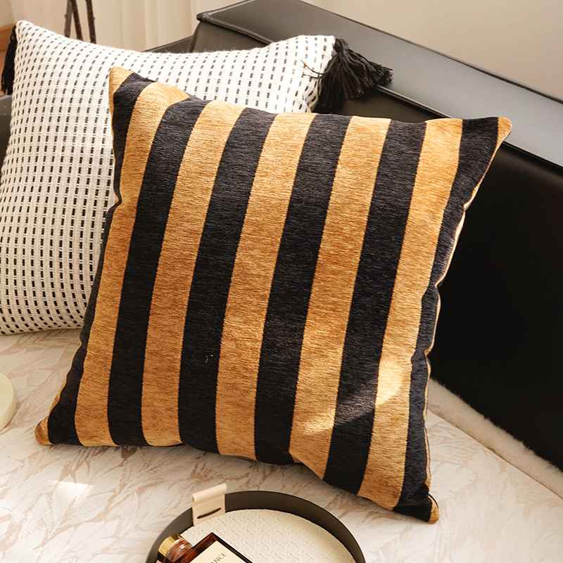 Brown black striped square