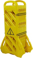 Barricada de construcción de valla de tráfico de carretera, barrera de seguridad extensible modular de plástico rodante para ascensor