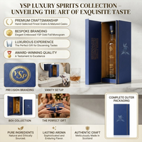 Boîte magnétique verticale bleue mate personnalisable avec logo, conteneur rigide premium avec dorure à chaud pour bouteilles d'alcool et de whisky