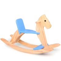 Usine directe personnalisé cheval à bascule en bois jouet cheval de Troie en forme de chaise berçante pour bébé artisanat produit
