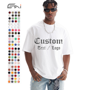 Maglietta estiva Streetwear da uomo in cotone bianco t-Shirt con logo personalizzato con serigrafia grafica t Shirt da uomo - Product Image 1