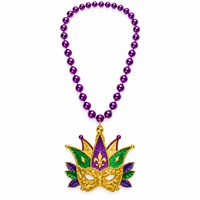 Masque de Mardi Gras violet de 36 pouces (12 mm) avec perle de la Cathédrale de Saint-Louis de la Nouvelle-Orléans