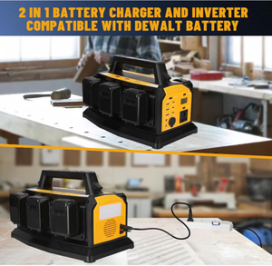 Inversor de Corriente de 1200W Compatible con Batería de Iones de Litio Dewalt de 20V, <span class=keywords><strong>Cargador</strong></span> de Batería de 6A con 6 Puertos - Product Image 6
