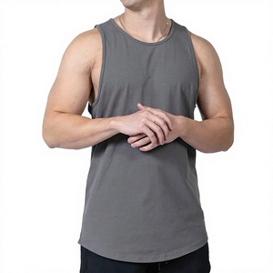 Tank Top Low Price Custom Print Cotton Stringer Gym Fitness <b>Singlet</b> Workout Muscle Bodybuilding <b>Mens</b> Tank Top - Product Image 1