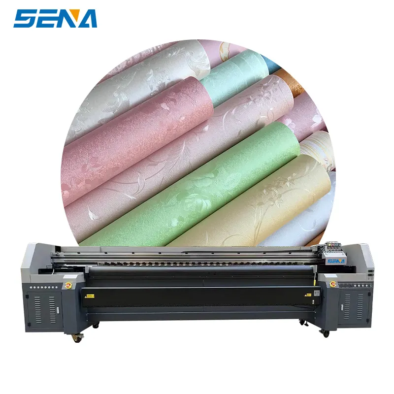 3200 tekstil linen katun 5 warna pola kustom pencetak format lebar Ricoh G5 kepala cetak digital mesin cetak inkjet