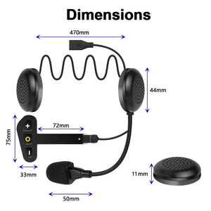 Système audio pour casque Bluetooth pour <span class=keywords><strong>moto</strong></span>, casque sans fil avec microphone, réponse automatique aux appels, 35 heures d'autonomie - Product Image 6
