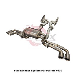 Système d'échappement complet Vortex Racing compatible Ferrari F430, collecteurs en acier inoxydable à haut débit, silencieux Catback pour optimisation sonore - Product Image 3