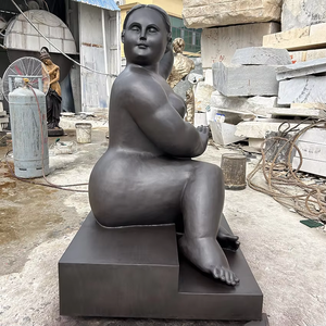 Di alta qualità grande bronzo fuso Fernando <span class=keywords><strong>Botero</strong></span> Fat Lady seduta statua per ornamento pubblico - Product Image 2