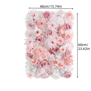 Panneau mural en <span class=keywords><strong>fleurs</strong></span> artificielles 3D fait à la main, décorations <span class=keywords><strong>de</strong></span> maison pour le Nouvel An, Noël, mariage, vente chaude, <span class=keywords><strong>fond</strong></span> photo - Product Image 2