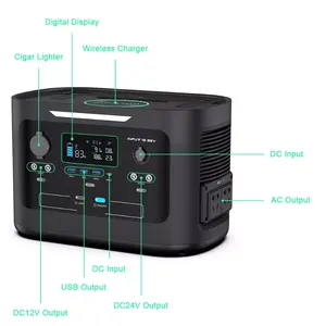 For Outdoor or Home 1000W Solar Power Bank AC 110V 220v Lithium Ups Solar backup Power Supply Power Station