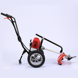 Hand Push Heavy Duty Petrol 62cc Brush Cutter With Wheels <b>Gasoline</b> Grass Trimmer - Product Image 2