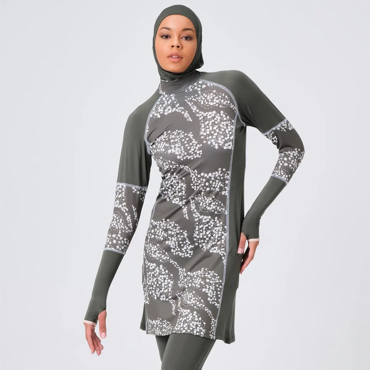 Costume Da Bagno Islamico Donna - Burkini Con Hijab Integrato | Modesto E Coprente Per Mare E Piscina - Foto 6