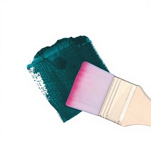 Ensemble de pinceaux transfrontaliers pour <span class=keywords><strong>peinture</strong></span> à l'huile, acrylique, gouache, aquarelle, <span class=keywords><strong>peinture</strong></span> murale, poils en nylon, tête plate, manche en bois, modèle - Product Image 3