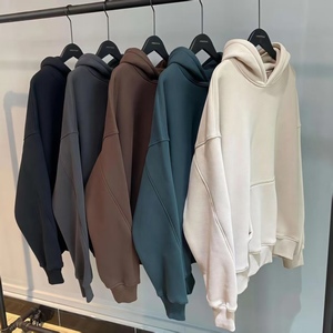 เสื้อฮู้ดดี้ผู้ชายผ้าฝ้ายหนานุ่ม สวมใส่สบาย ทรงโอเวอร์ไซส์ ไหล่ตก สไตล์สตรีทแวร์  รับสกรีนโลโก้ ขายส่ง ราคาพิเศษ - Product Image 2
