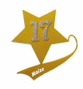 流行的玉米彩色粘合剂背衬斜纹织物，用于刺绣运动衫铭牌和徽标激光切割补丁 - Product Image 1