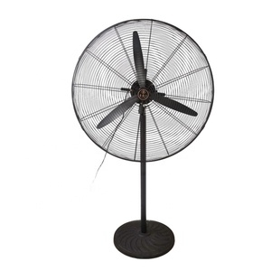 Ventilateur sur pied de 26 pouces, 3 pales en aluminium, moteur, refroidissement par air, utilisation extérieure, domestique, garage, industriel, hôtel, support sur pied - Product Image 5