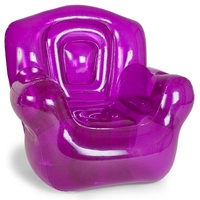Chaise ballon gonflable portable en PVC durable, motif singe de dessin animé, pour enfants, étanche, avec pompe à air électrique alimentée par prise, pour extérieur, multicolore