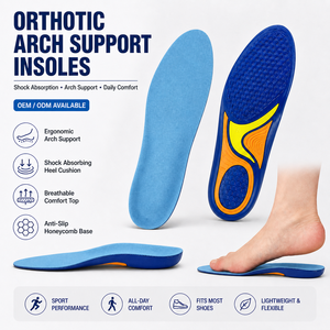 OEM ODM Shock Absorbing Heel <b>Cushion</b> Breathable Comfort TPE Arch Support Insoles Shoe <b>Inserts</b> <b>for</b> Walking Work Sports - Product Image 3