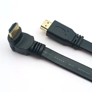 4K şerit HDMI düz kablo 90 derece sağ açı erkek erkek 3D TV bilgisayar HD kablo seti üst kutusu 0.3m 0.5m 1m 1.5m