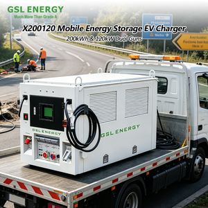 GSL ENERGY 200kWh Liquid Cooling <strong>Battery</strong> Mobile EV <strong>Charger</strong> 48V 200Ah Emergency Power Bank LiFePO4 <strong>Solar</strong> <strong>Panel</strong> <strong>Car</strong> Energy System - Product Image 4