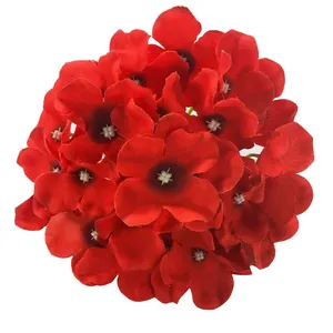 Têtes de fleurs d'hortensia en soie, décoration murale, fleurs d'hortensia artificielles, grande taille, bonne qualité - Product Image 5
