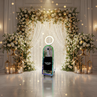 Machine Photo Booth Miroir Selfie pour Mariages et Événements, Écran Tactile LCD 32 Pouces, avec Valise de Transport, pour Appareil Photo Reflex Numérique