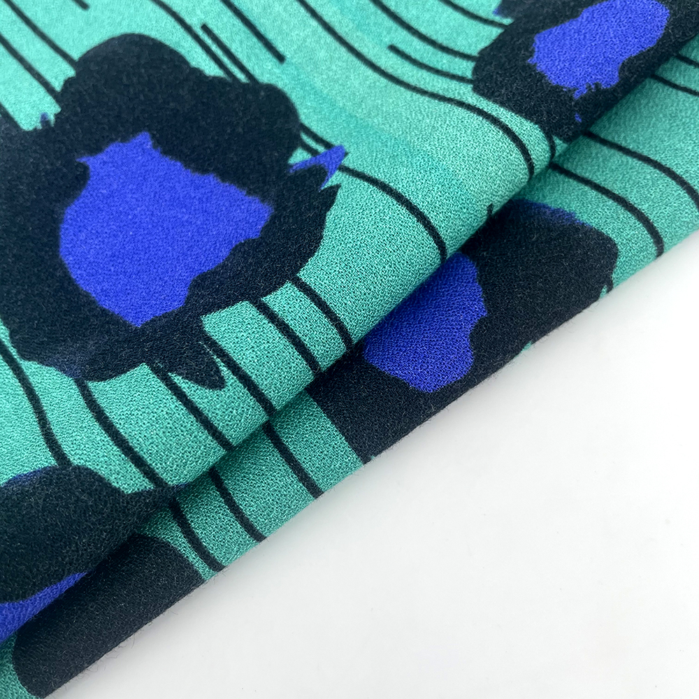 Настраиваемый качественный 100% вискоза геометрический дизайн цифровой печати ткани для платья