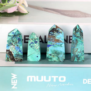 Obelisco de azurita azul natural al por mayor, columna de cristal ornamental, torre de azurita azul para regalo - Product Image 6