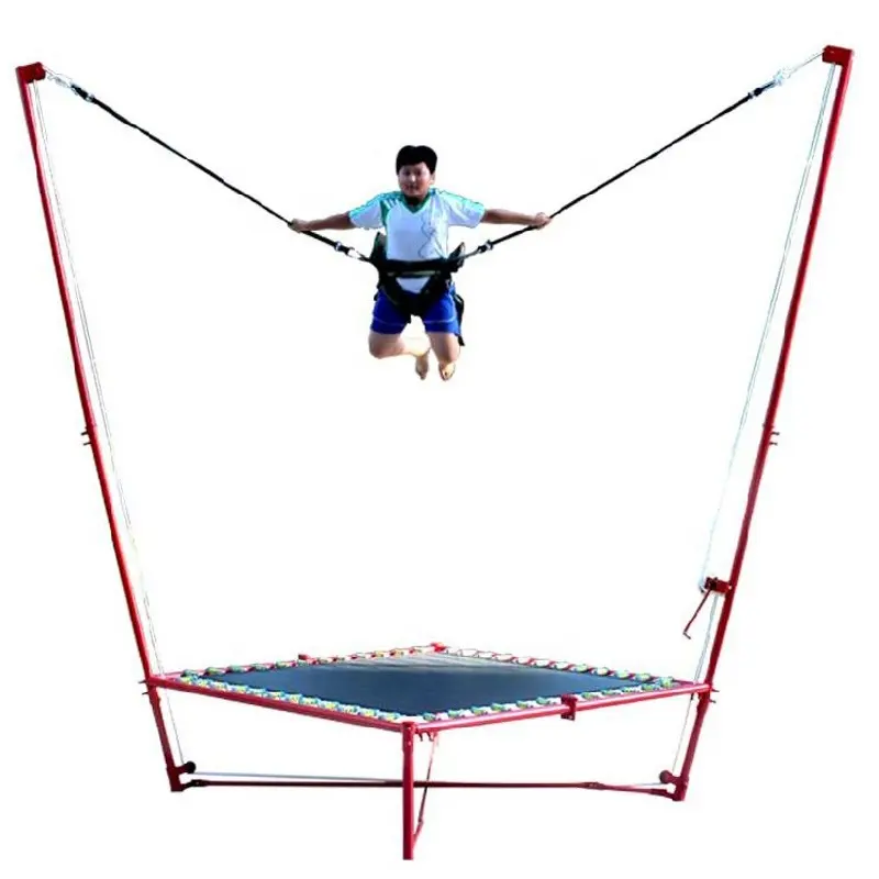 2024 di vendita calda parco giochi all'aperto divertente struttura in acciaio Bungee Jumping bambini con molla di rimbalzo attrezzature da gioco trampolino