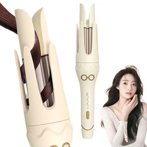 Fer à boucler électrique automatique rotatif professionnel portable pour <span class=keywords><strong>cheveux</strong></span> longs, blanc et noir, pour femmes, vente en gros à faible MOQ - Product Image 2