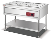 Vitrine Réchaud Gaz Alimentaire pour Hôtellerie Restauration Bain-Marie Électrique Chauffe-Plats de Buffet à Vendre / Comptoir Bain-Marie Commercial avec Couvercle