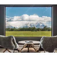 Ventanas de vidrio grandes personalizadas Costo barato Big Hurricane American Reemplazar otras ventanas sin marco de aluminio fijas para la casa