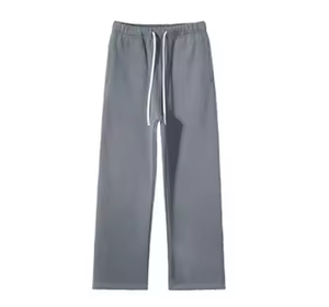 <span class=keywords><strong>Pantaloni</strong></span> elasticizzati larghi Casual da uomo in <span class=keywords><strong>cotone</strong></span> di alta qualità e spessi 350g <span class=keywords><strong>con</strong></span> cintura in bianco <span class=keywords><strong>con</strong></span> apertura a fondo ampio e rilassato - Product Image 4