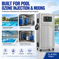 Ozongenerator mit Venturi-Injektor und Statischem Mischer für Schwimmbadwasseraufbereitung Desinfektions- und Reinigungssystem